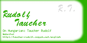 rudolf taucher business card